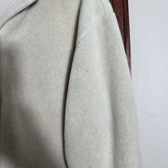 Nordstrom shacket sherpa fleece jacket cream M Cozy Coastal Y2K VTG grandpacore - Picture 4 of 4